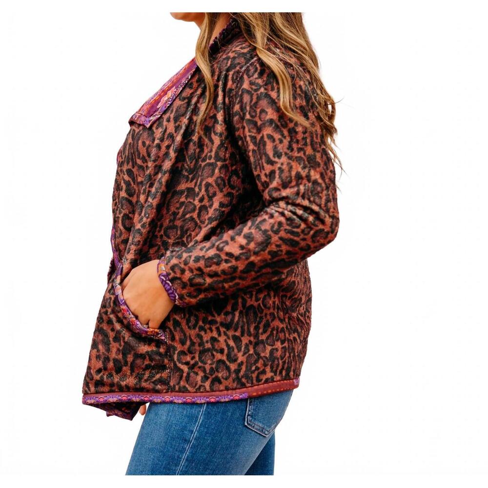 NEW JOHNNY WAS joan wrap binded sherpa jacket in domi - Picture 8 of 9